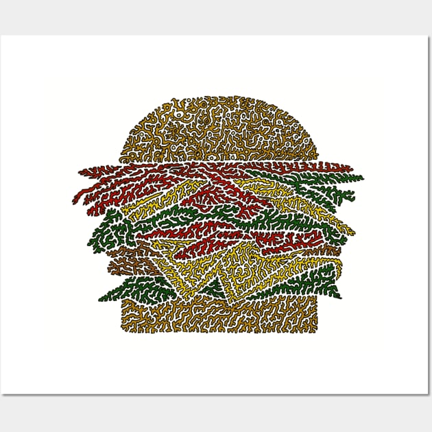 Double Cheese Hamburger Wall Art by NightserFineArts